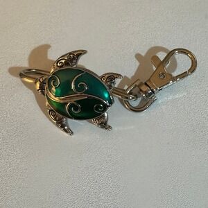 Alexx Inc Turtle Keychain Hanger Green Lobster Clasp Charm Bag Accessory Purse